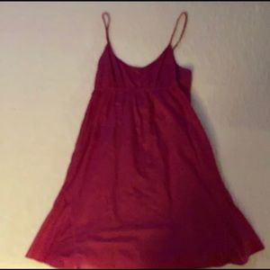 Bright pink polka dot dress
